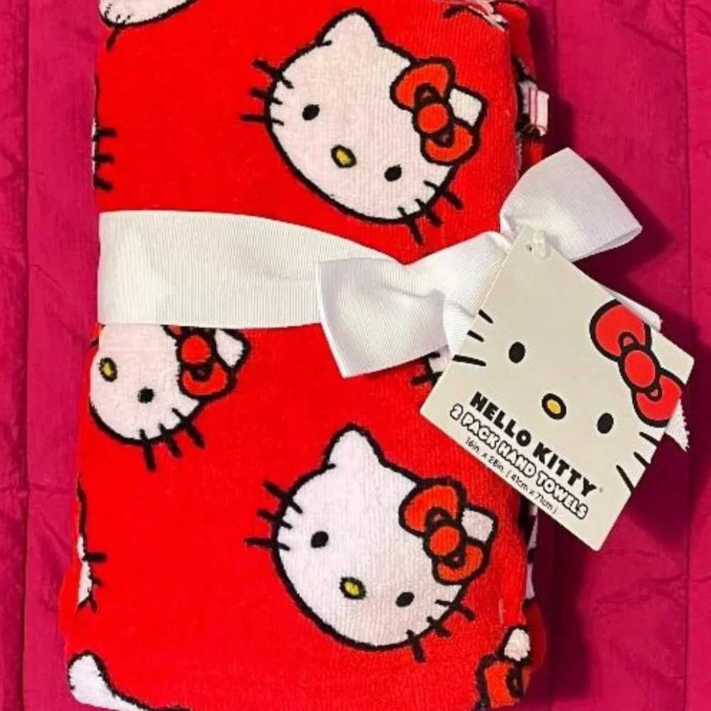 NEW & BEAUTIFUL HELLO KITTY HAND TOWELS THICK & ABSORBENT LARGE SIZE 16